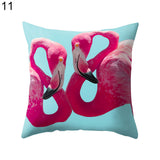 Cute Flamingo Print Pillow Case Waist Throw Cushion Cover Bedroom Decor