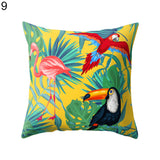 Cute Flamingo Print Pillow Case Waist Throw Cushion Cover Bedroom Decor