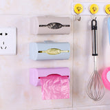 Solid Color Plastic Wall-mounted Garbage Bag Storage Box Container Home Tool