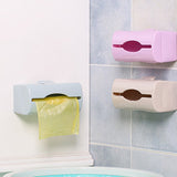 Solid Color Plastic Wall-mounted Garbage Bag Storage Box Container Home Tool