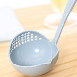 2 in 1 Filter Colander Hot Pot Porridge Soup Long Handle Big Spoon Kitchen Tool