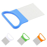 Stainless Steel Onion Holder Slicer Vegetable Cutter Home Kitchen Gadget Tool