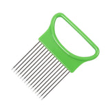 Stainless Steel Onion Holder Slicer Vegetable Cutter Home Kitchen Gadget Tool