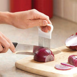 Stainless Steel Onion Holder Slicer Vegetable Cutter Home Kitchen Gadget Tool