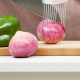 Stainless Steel Onion Holder Slicer Vegetable Cutter Home Kitchen Gadget Tool