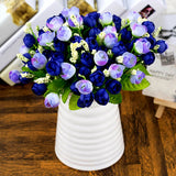 15 Heads/1 Bouquet Handmade Wedding Party Home Decoration Artificial Rose Flowers