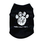 Leisure Letters Dog Footprint Thin Breathable Pet Vest Cat Puppy Summer Clothes