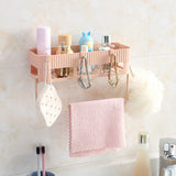 Bathroom Storage Basket Sundries Towel Holder Kitchen Shelf Rack Organizer Stand