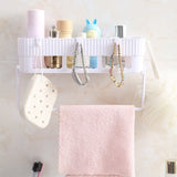 Bathroom Storage Basket Sundries Towel Holder Kitchen Shelf Rack Organizer Stand