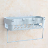 Bathroom Storage Basket Sundries Towel Holder Kitchen Shelf Rack Organizer Stand