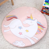 Newborn Baby Kids Crawling Blanket Round Animal Pattern Print Carpet Floor Mat