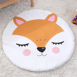 Newborn Baby Kids Crawling Blanket Round Animal Pattern Print Carpet Floor Mat