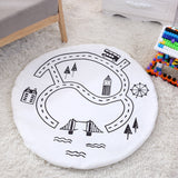 Newborn Baby Kids Crawling Blanket Round Animal Pattern Print Carpet Floor Mat