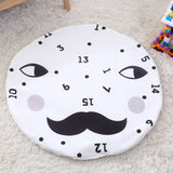 Newborn Baby Kids Crawling Blanket Round Animal Pattern Print Carpet Floor Mat