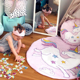 Newborn Baby Kids Crawling Blanket Round Animal Pattern Print Carpet Floor Mat