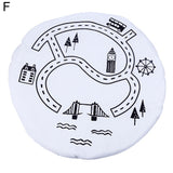Newborn Baby Kids Crawling Blanket Round Animal Pattern Print Carpet Floor Mat