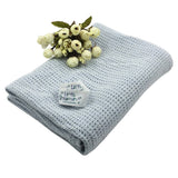 Baby Newborn Soft Warm Cotton Solid Color Knitted Crochet Rectangle Blankets