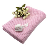 Baby Newborn Soft Warm Cotton Solid Color Knitted Crochet Rectangle Blankets