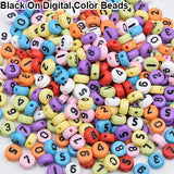 100 Pcs Spacer Acrylic Beads Cube Alphabet Letter Bracelet Jewelry Making DIY