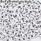 100 Pcs Spacer Acrylic Beads Cube Alphabet Letter Bracelet Jewelry Making DIY