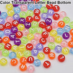 100 Pcs Spacer Acrylic Beads Cube Alphabet Letter Bracelet Jewelry Making DIY