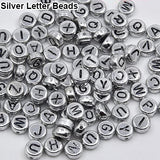 100 Pcs Spacer Acrylic Beads Cube Alphabet Letter Bracelet Jewelry Making DIY