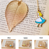 Fashion Rabbit Clock Girl Bookmarks Office School Stationery Paper Accessories