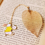 Fashion Rabbit Clock Girl Bookmarks Office School Stationery Paper Accessories