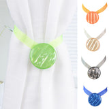 Simple Round Window Curtain Tieback Magnetic Buckle Drape Holdback Home Decor