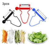 3 Pcs Slicer Shredder Peeler Julienne Cutter Multi-purpose Peel Stainless Steel Blade Zesters Kitchen Tools Peeler Set