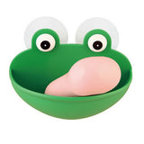 Lovely Frog Wall Suction Sponge Soap Drain Dish Rack Holder Bathroom Organizer