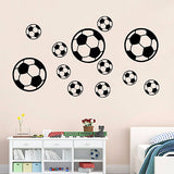 12Pcs/Set Football Soccer PVC Wall Art Sticker Decal Boys Bedroom Home Decor