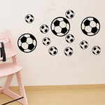 12Pcs/Set Football Soccer PVC Wall Art Sticker Decal Boys Bedroom Home Decor