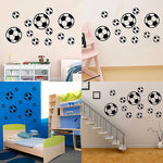 12Pcs/Set Football Soccer PVC Wall Art Sticker Decal Boys Bedroom Home Decor