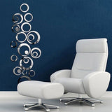 Fashion Circles Mirror Style Removable Decal Vinyl Art Wall Sticker Home Decor