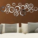 Fashion Circles Mirror Style Removable Decal Vinyl Art Wall Sticker Home Decor