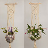 Hanging Pot Holder Plant Planter Basket Hanger Cotton Rope Macrame Braided Craft