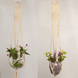 Hanging Pot Holder Plant Planter Basket Hanger Cotton Rope Macrame Braided Craft