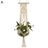 Hanging Pot Holder Plant Planter Basket Hanger Cotton Rope Macrame Braided Craft