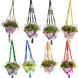 Hand-weaved Garden Hanging Plant Flower Pot Holder Basket Rope Bonsai Hanger