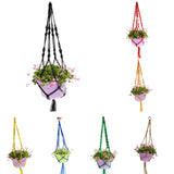 Hand-weaved Garden Hanging Plant Flower Pot Holder Basket Rope Bonsai Hanger
