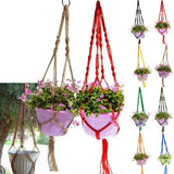 Hand-weaved Garden Hanging Plant Flower Pot Holder Basket Rope Bonsai Hanger