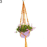 Hand-weaved Garden Hanging Plant Flower Pot Holder Basket Rope Bonsai Hanger