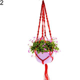 Hand-weaved Garden Hanging Plant Flower Pot Holder Basket Rope Bonsai Hanger