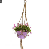 Hand-weaved Garden Hanging Plant Flower Pot Holder Basket Rope Bonsai Hanger