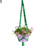 Hand-weaved Garden Hanging Plant Flower Pot Holder Basket Rope Bonsai Hanger