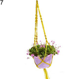 Hand-weaved Garden Hanging Plant Flower Pot Holder Basket Rope Bonsai Hanger