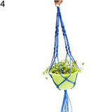 Hand-weaved Garden Hanging Plant Flower Pot Holder Basket Rope Bonsai Hanger