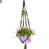 Hand-weaved Garden Hanging Plant Flower Pot Holder Basket Rope Bonsai Hanger