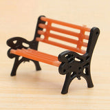 Mini Garden Ornament Miniature Park Bench Craft DIY House Decor Bench Model